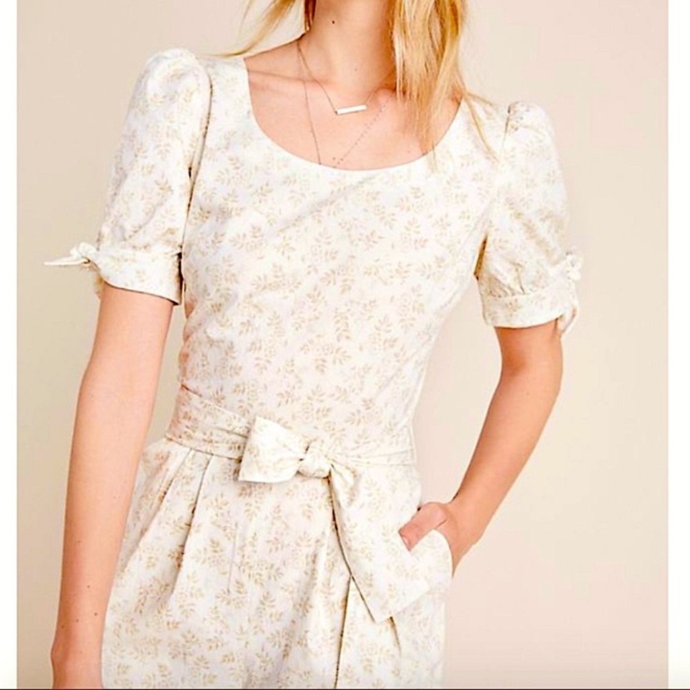 Gal Meets Glam Iris Jumpsuit Size 14 Straight Cropped White Floral Preppy Party - Picture 9 of 16